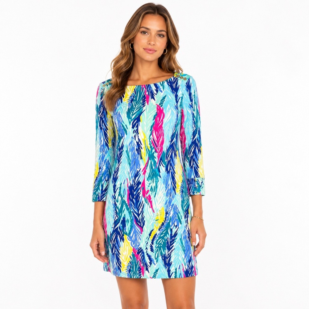Lilly Pulitzer Sophie Dress Women XS Light As A Feather Print UPF 50+ Shift